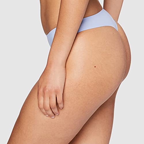 Emporio Armani Underwear Thong Bonding Microfiber Tangas, Azul Celeste, XL para Mujer