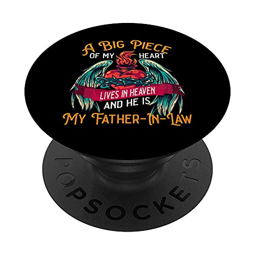 En memoria amorosa del suegro ángel ala en mi corazón PopSockets PopGrip Intercambiable