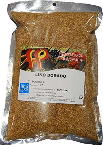 Especias Pedroza Semilla de Lino Dorado - 5 Paquetes de 1000 gr - Total: 5000 gr