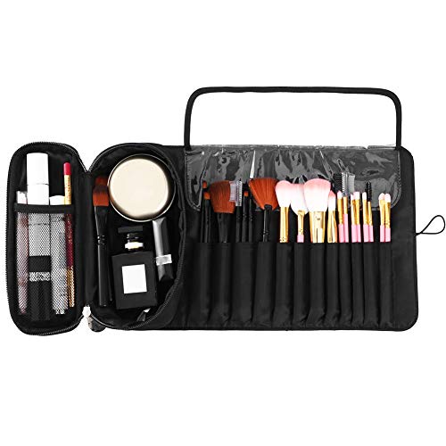 Estuche para brochas de Maquillaje, Estuche para cosméticos Estuche para lápices Estuche Enrollable Bolso de Mano Estuche para cosméticos Estuche para bolígrafos para Mujeres