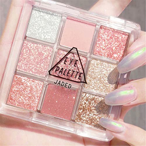 Eyeshadow Makeup Palette. Matte Shimmer 9 Colors High Pigmented Colorful Creamy Texture Eye Shadow Powder. Long Lasting Makeup Pallet. Velvety Texture Cosmetic Eye Shadows (Orange)