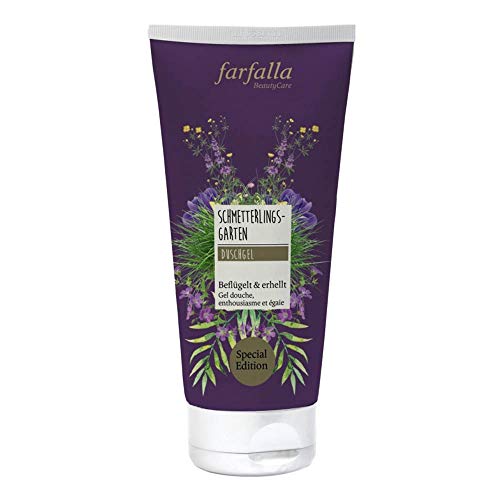 farfalla Gel de ducha Farfalla Mariposas – Cosmética natural 100% certificada NaTrue – con aceites esenciales (1 x 200 ml) 206 g