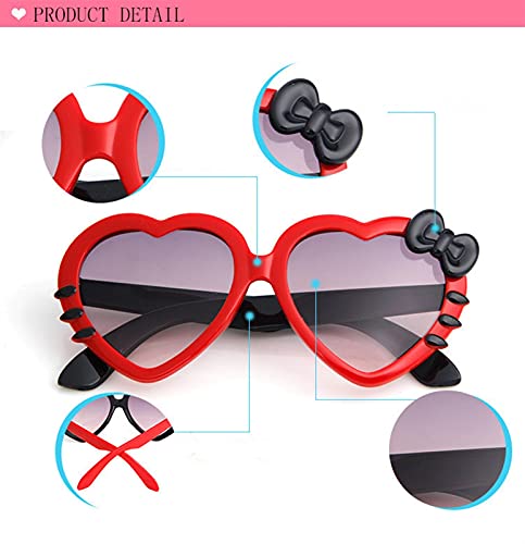 FDNFG Moda niños Gafas de Sol niños Princesa Linda bebé Hola- Gafas al por Mayor Chicos Gilrs Gato Ojo Gafas Gafas de Sol (Lenses Color : Black)