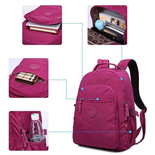 Foino Mochila Escolares Mujer Bolsas de Viaje Casual Bolsos de Moda Escuela Bolso Libro Portátil Bolsa de Deporte Ligero Backpack