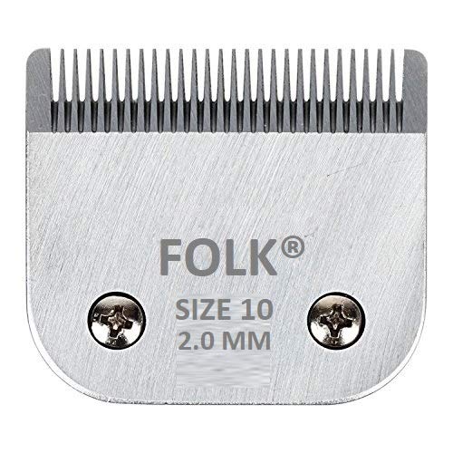 Folk Cabezal Cuchillas Intercambiable Serie A5 peluquería Canina, Serie Wahl, Andis, Aesculap, Moser, Oster, Liveryman, GTS (B - Size #10-1.6mm)