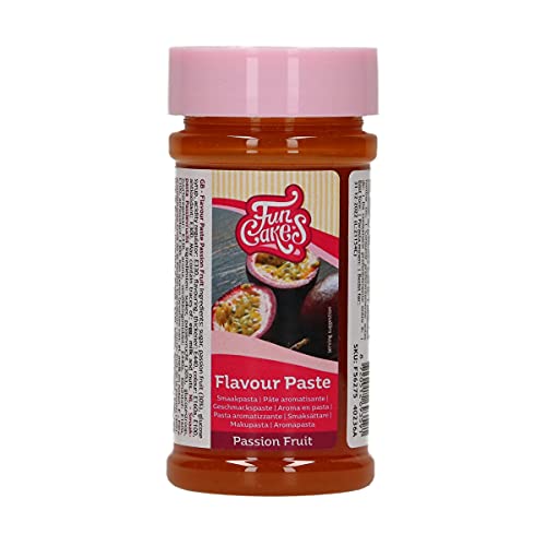 FunCakes Aroma en Pasta Fruta de la Pasión: aroma para alimentos, gran sabor, perfecto para la decoración de tartas, apto para rebozados y rellenos. 120 g.