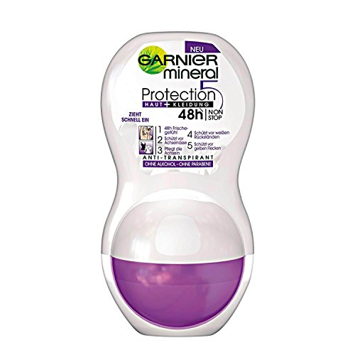 GARNIER MINERAL protección 5 DESODORANTE ruedas -en , 2 Pack (2 x 50ml)