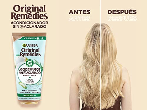 Garnier Original Remedies, Pack Champú Sólido y Acondicionador sin Aclarado Ultra Nutritivo para Pelo Normal, Coco y Aloe Vera Hidratante, Set de 2 Productos