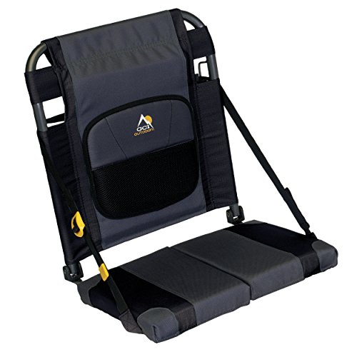 GCI Outdoor SitBacker - Asiento de Canoa Ajustable con Soporte Trasero, Color Negro