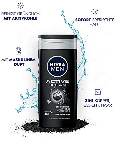 Gel de ducha Active Clean de Nivea Men (250 ml)