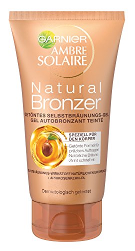 Gel de Garnier Ambre Solaire Auto Bronceador natural / Selbstbräunugs con efecto hidratante, Paquete de 1 - 150 ml