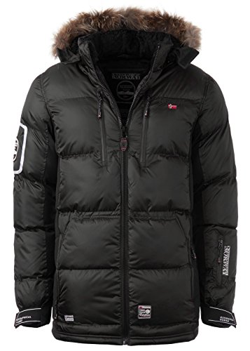 Geographical Norway danone Men 001 Chaqueta de Invierno (Negro, M)