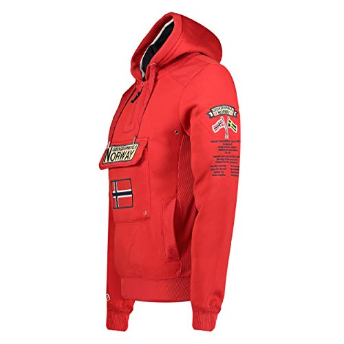 Geographical Norway - Sudadera DE Hombre GYMCLASS Rojo XL