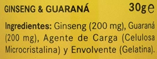 Ginseng & guarana 400 mg. 50 capsulas