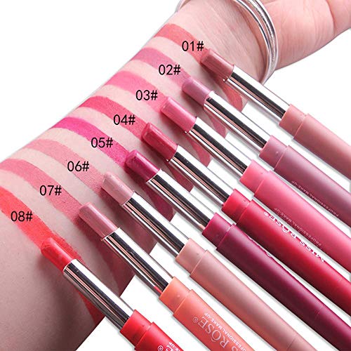 GoBeLi Lápiz labial 2 en 1 (Spanish Pink 06) lápiz labial – perfilador de labios