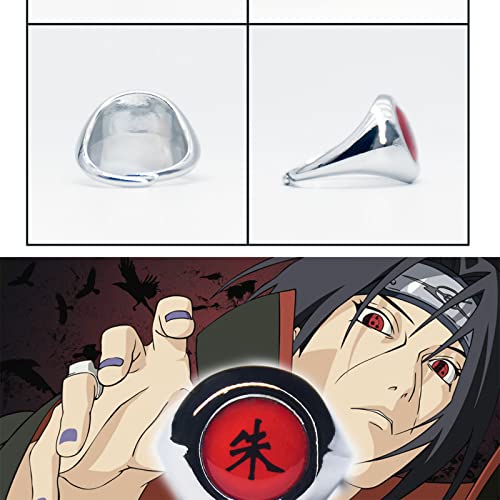 gotyou Anillos Anime Anillo Dedo, 10 Piezas Anillo de Anime para Cosplay, Anillos Akatsuki, Anillo Anime Juego Anillos, Akatsuki Uchiha Itachi, para Hombres y Mujeres Anime Accesorios