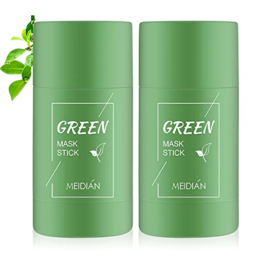 Green Mask Stick, Green Tea Cleansing Mask, Mascarilla peel-off para espinillas Mascarilla, Regula el equilibrio entre agua y aceite, Mascarilla de arcilla untable de limpieza profunda