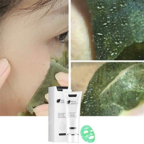 Green Tea Peel off Face Mask, Blackhead Mask Peel off Green Tea, Gel de limpieza profunda anti-acné, Mascarilla facial limpieza profunda para el acné, Mascarilla facial minimizadora dporos (2PCS)