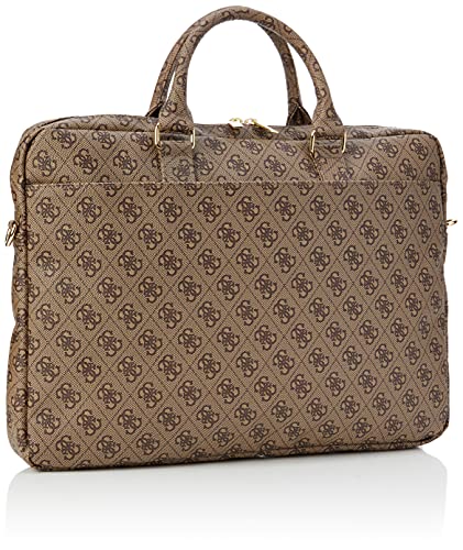 Guess 4G Uptown Computer Bag - Maletín para Ordenador portátil de 15", Color marrón