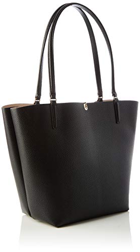 Guess Alby Toggle Tote, Bags Satchel para Mujer, Negro/Piedra, Talla única