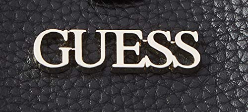 Guess Alby Toggle Tote, Bags Satchel para Mujer, Negro/Piedra, Talla única