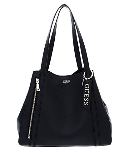 Guess Naya Trap Tote, Bags Crossbody para Mujer, Negro, Talla única