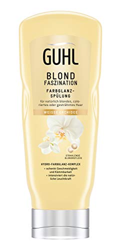 Guhl Bálsamo acondicionador para fascinación, con orquídea blanca, para cabello rubio y teñido, 200 ml