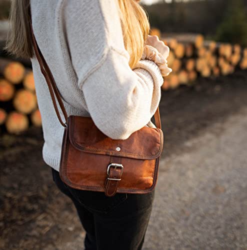 Gusti bolso nature - bolso bandolera de piel pequeno bolso vintage (XS)