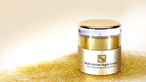 H & B Dead Sea Línea Premium Multi Crema Noche Activa con Acido Hialurónico y Caviar 50ml / 1.76fl.oz