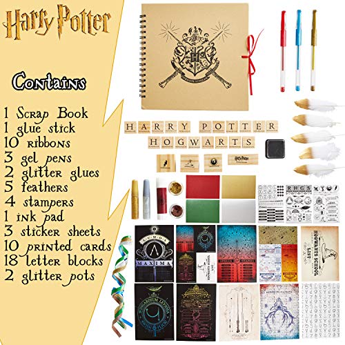 HARRY POTTER Album de Manualidades Niños con Pegatinas Scrapbooking y Otros Materiales para Actividades Creativas , Regalos Originales para Niñas, Niños y Adolescentes