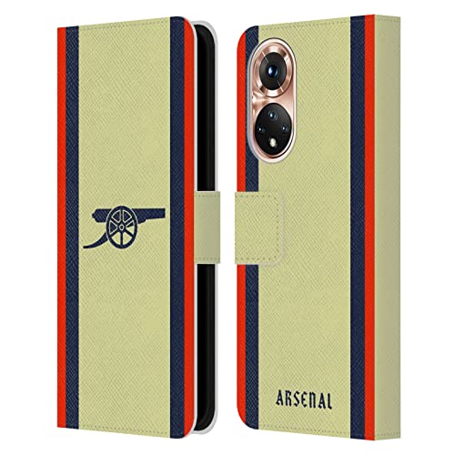 Head Case Designs Licenciado Oficialmente Arsenal FC Lejos Kit de Escudo 2021/22 Carcasa de Cuero Tipo Libro Compatible con Honor 50