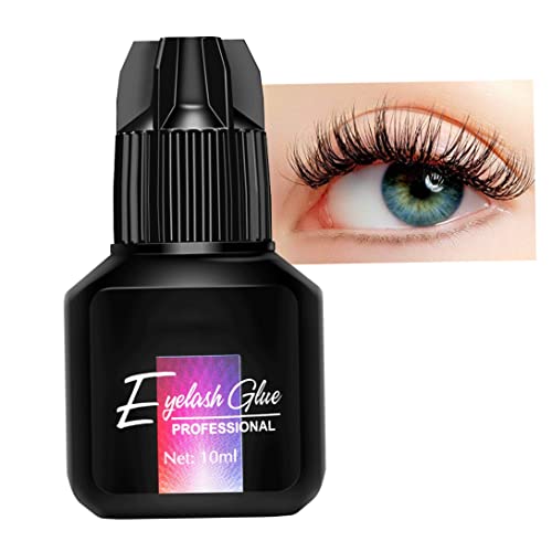 Hilai Pegamento de pestañas Falsas, Extensiones de pestañas Glue Professional Individual Extra Fuerte Semi Permanente Látex Gratis para Mujeres de Belleza 10ml