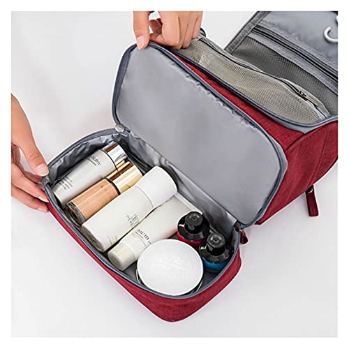 Hombres Impermeables Colgando Bolsa de Maquillaje Oxford Organizador de Viaje Bolsa cosmética para Las Mujeres Necesarios Maquillaje Caso Lavado Bolso de Aseo (Color : Gray)