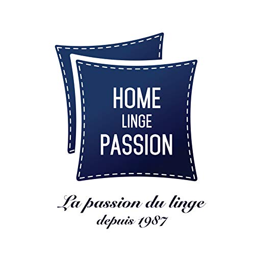 Home Linge Passion | Funda nórdica – 3 Piezas | 100% algodón – 57 Hilos | 2 Personas – 240 x 260 cm | Bombona Blanco & Vieux Rosa HP62668