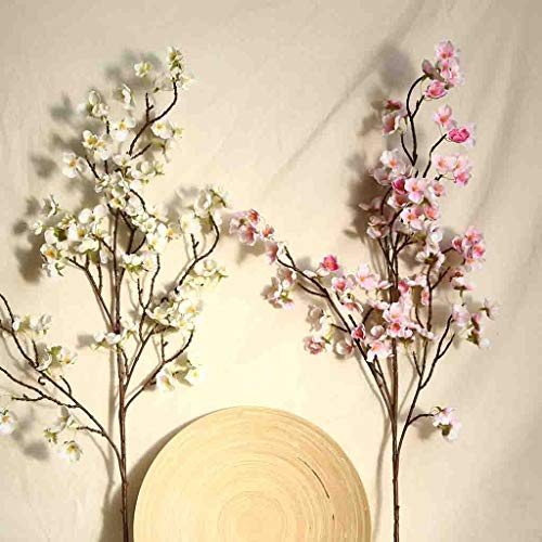 HoSayLike Flor Artificial Flor De Cerezo Flor De Durazno NóRdico Flor De Ciruelo Flor De Seda Falsa Hogar Oficina Boda Fiesta JardíN BañO Cocina BalcóN DecoracióN (A)