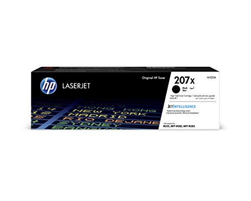 HP 207X W2210X - Cartucho Tóner de Alta Capacidad, de 3.150 Páginas, para Impresoras HP Color Laserjet PRO MFP M282NW, MFP M283FDN, MFP M283FDW, M255DW y M255NW, Negro