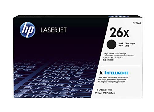 HP 26X CF226X, Negro, Cartucho Tóner de Alta Capacidad Original, de 9.000 páginas, para impresoras HP LaserJet Pro serie M402 y M426