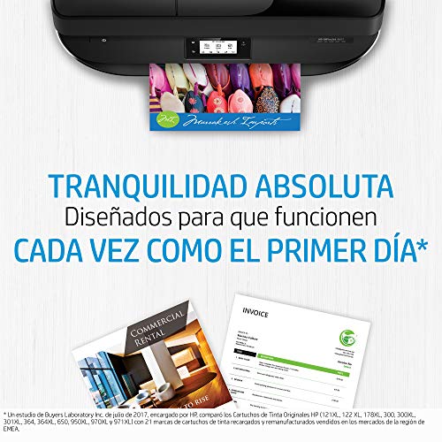 HP 364XL CN684EE Negro, Cartucho de Tinta de Alta Capacidad Original, de 550 páginas, para impresoras HP Photosmart serie C5300, C6300, B210, B110 y Deskjet serie 3520