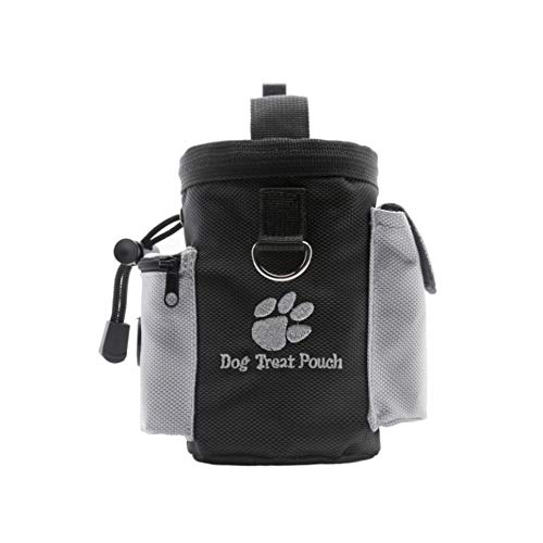 HPiano Perro Tratamiento de Cintura Bolsa Bolso Merienda Tratar Bolsa Bolsa de Cintura Manos Libre Mascota Perro Entrenamiento Alimentos Bolsa de Cintura con Dispensador de Bolsa Caca Incorporada