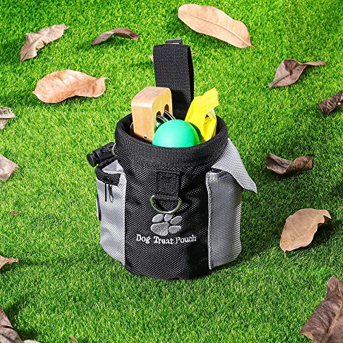 HPiano Perro Tratamiento de Cintura Bolsa Bolso Merienda Tratar Bolsa Bolsa de Cintura Manos Libre Mascota Perro Entrenamiento Alimentos Bolsa de Cintura con Dispensador de Bolsa Caca Incorporada