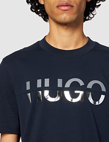 HUGO Denghis Camiseta, Dark Blue 405, L para Hombre