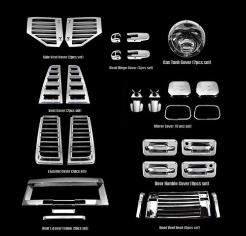 Hummer H2 H2 Cromo Exterior de Accesorios ABS Moldeado del Ajuste del Kit del 2006 2007 2008