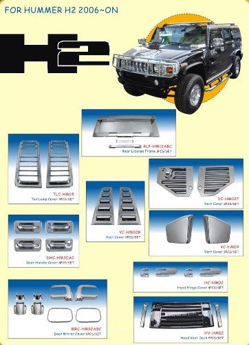 Hummer H2 H2 Cromo Exterior de Accesorios ABS Moldeado del Ajuste del Kit del 2006 2007 2008