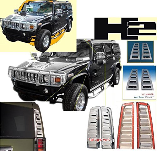 Hummer H2 H2 H 2 Chrome conductos Traseros Lonas Cubierta Exterior ABS moldura Set 2006 2007 2008 2009