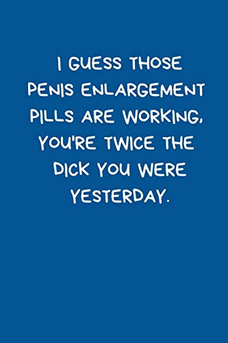 I Guess Those Penis Enlargement Pills Are Working, You're Twice The Dick You Were Yesterday: Small / Medium Lined A5 Notebook (6"x9") Funny Birthday ... Writing Stationary Joke Journal to Write In