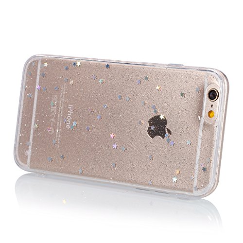 ikasus® - Carcasa para iPhone 6S Plus/6S de 5.5 pulgadas/13,9 cm (silicona, diseño con estrellas brillantes, grosor ultra fino), compatible con iPhone 6 Plus iPhone 6