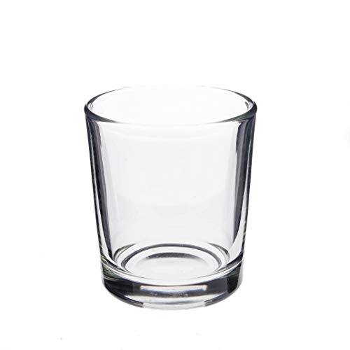 INNA-Glas Vaso de Cristal - Portavelas Mali, Transparente, 6,5cm, Ø 6cm - Vidrio para Velas - Vaso Decorativo