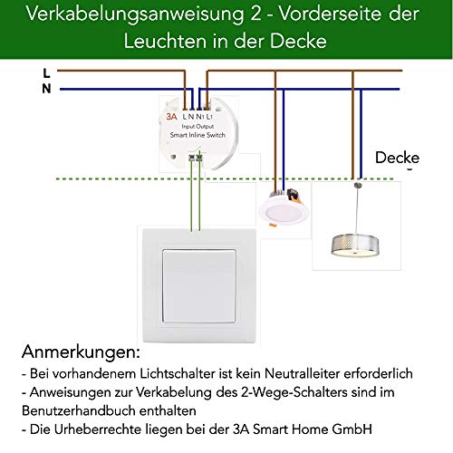 Interruptor de luz ZigBee Smart Inline para actualizar el interruptor de luz normal para control de aplicaciones, domótica y control de voz Alexa