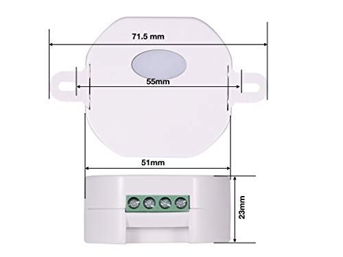 Interruptor de luz ZigBee Smart Inline para actualizar el interruptor de luz normal para control de aplicaciones, domótica y control de voz Alexa