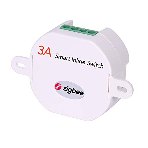 Interruptor de luz ZigBee Smart Inline para actualizar el interruptor de luz normal para control de aplicaciones, domótica y control de voz Alexa